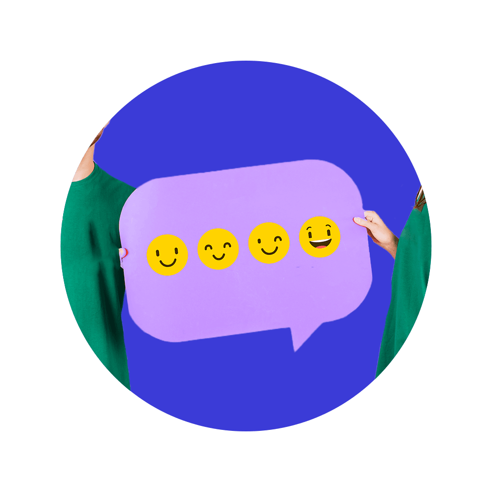 Ocena zamówienia za pośrednictwem emotikon - grafika.