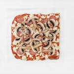 Mushrooms & salami pizza