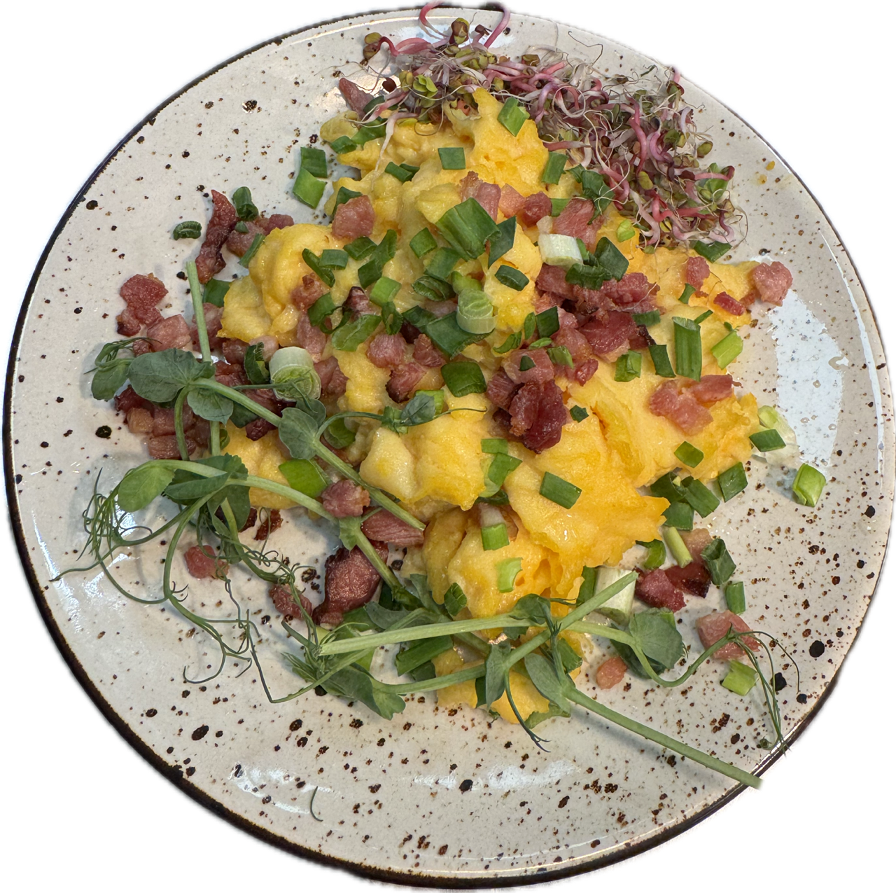 Jajecznica na boczku z 4 jaj na maśle