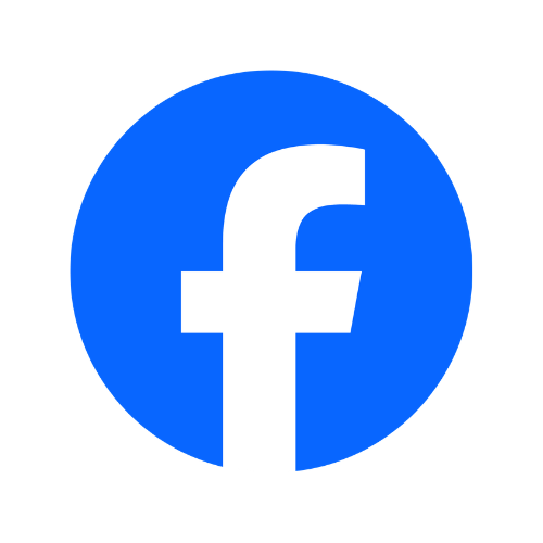 Ikona Facebooka, niebieskie tło z białą literą "f" w stylu prostym.
