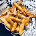 American fries with Parmesan cheese and spices