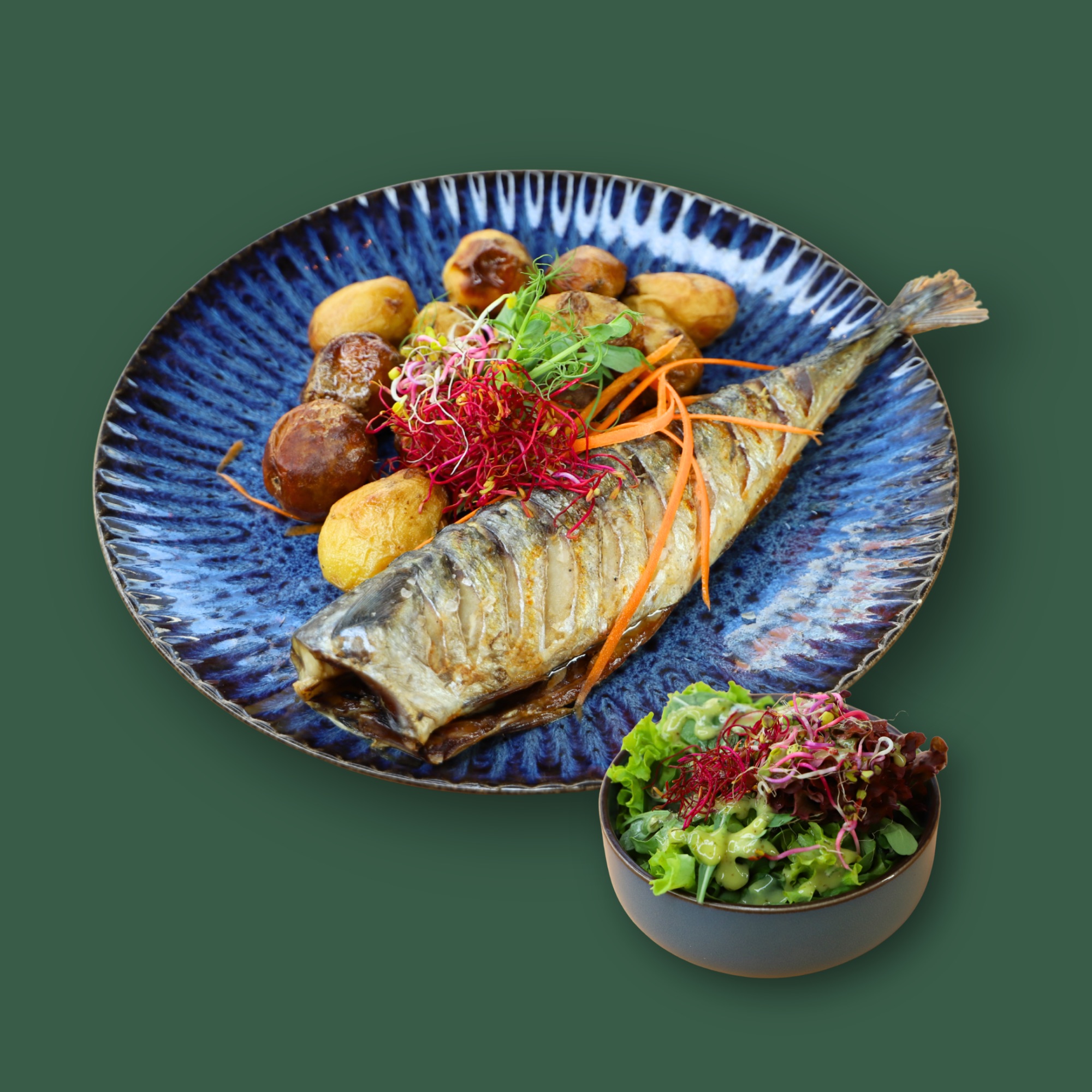 Grillowana makrela z solą morską 