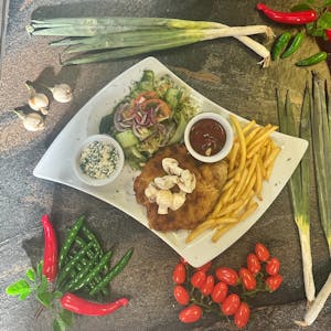 SCHAB PANIEROWANY Z PIECZARKAMI