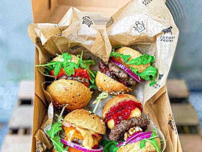 4 - Follow - Box 4 mini burgery + dodatki