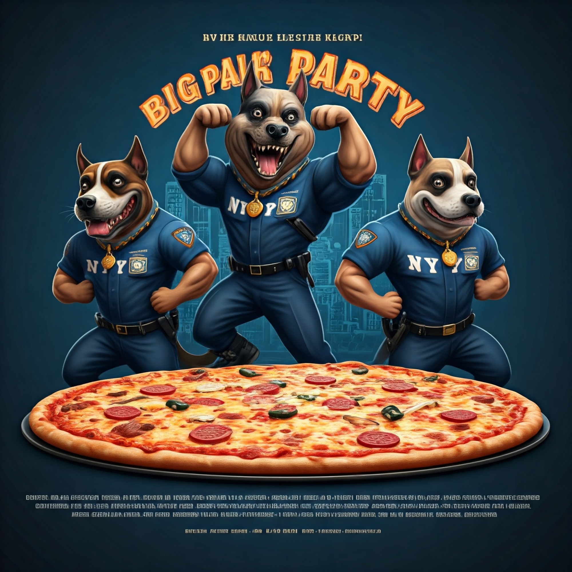 BIG PARTY: 3 DUŻE PIZZE * (40 CM) + ONION RINGS + 0,85 L COCA COLA