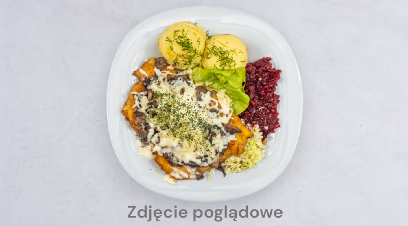 Filet z serem i pieczarkami