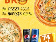 2 Pizze 28cm + 2 Napoje 0,33l