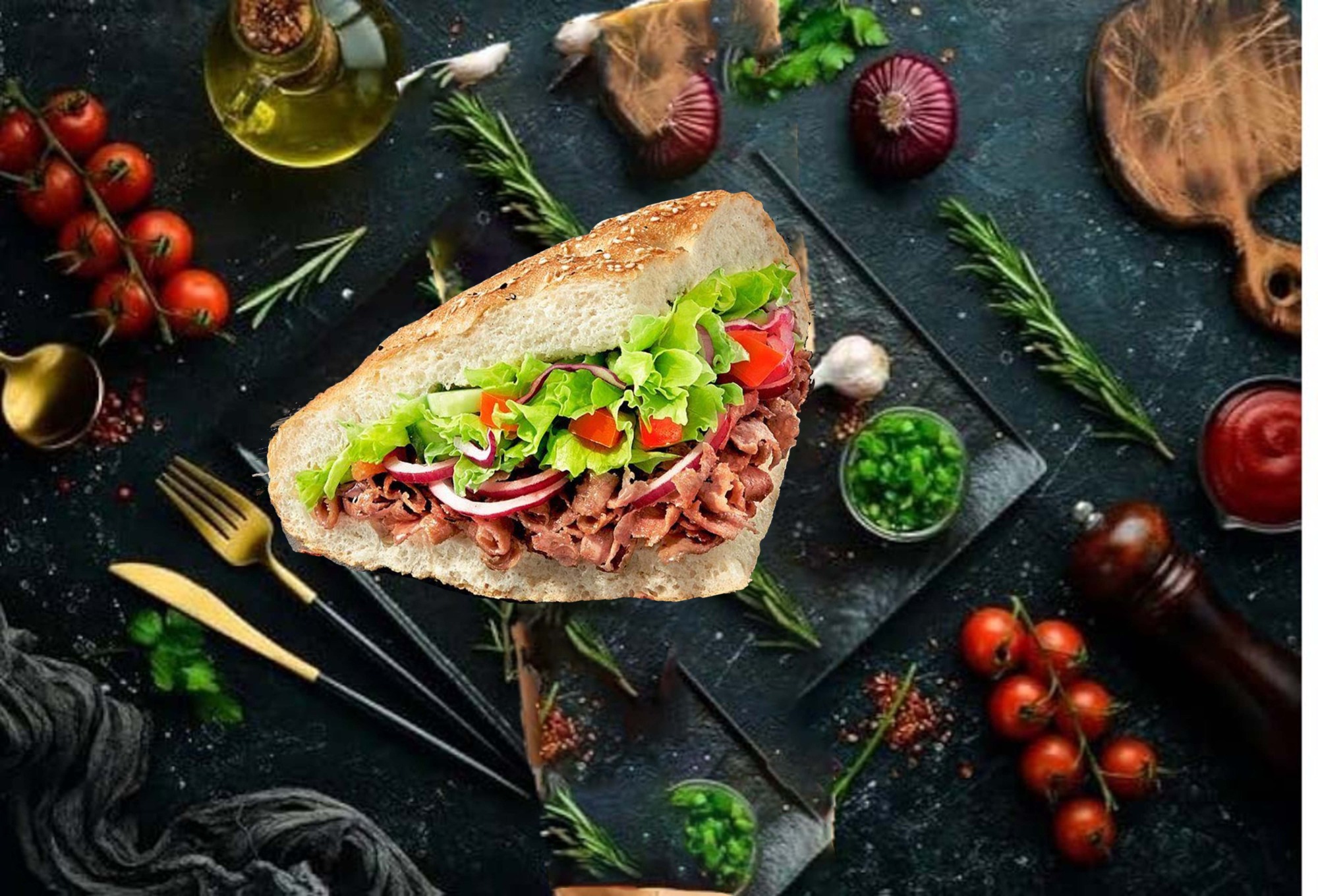 Kebab w Bułce Extra