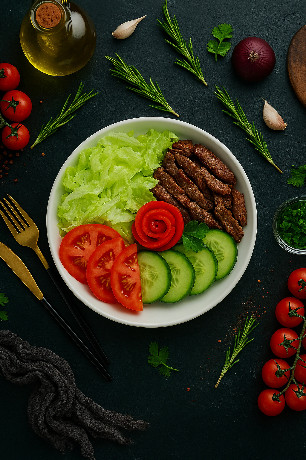 Sałatka z wołowiną