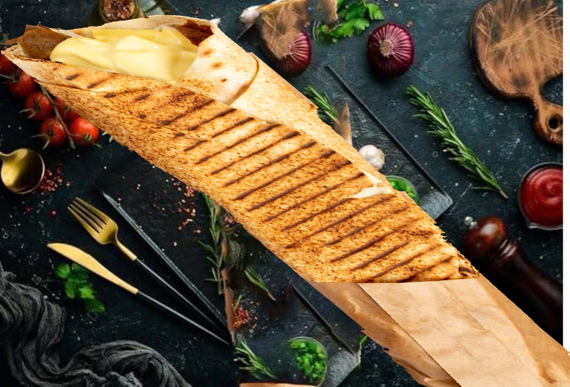 Kebab Pita z Frytkami Extra i Serem