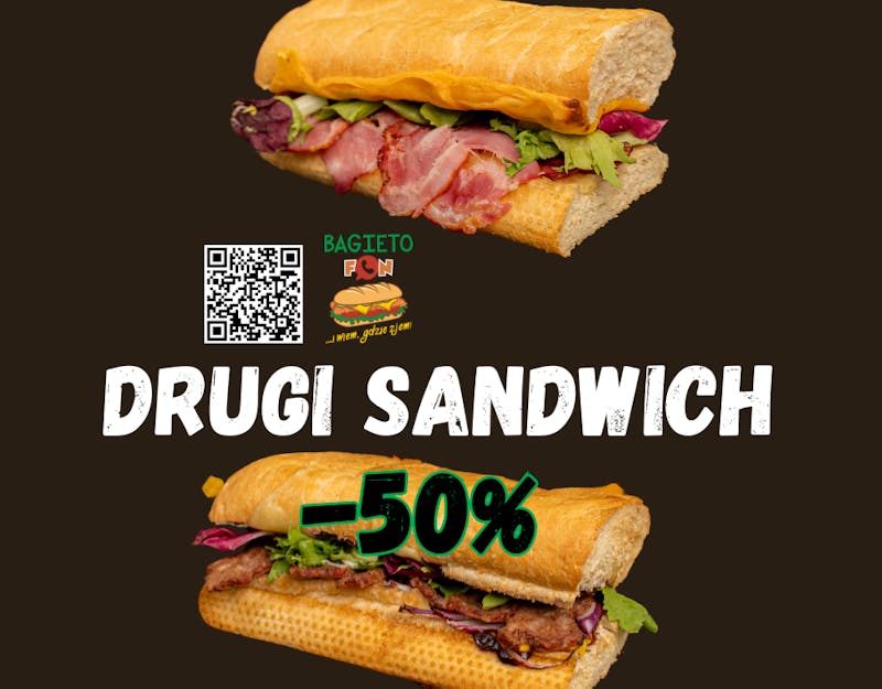 Weź sandwicha a drugi będzie za połowę ceny!