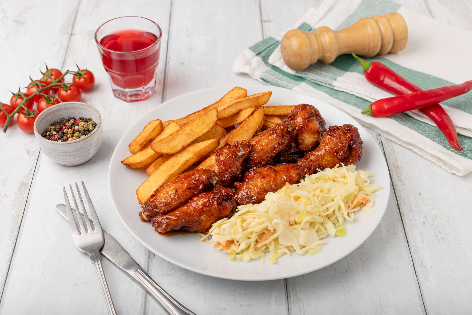 Skrzydełka w glazurze miodowo- imbirowej 