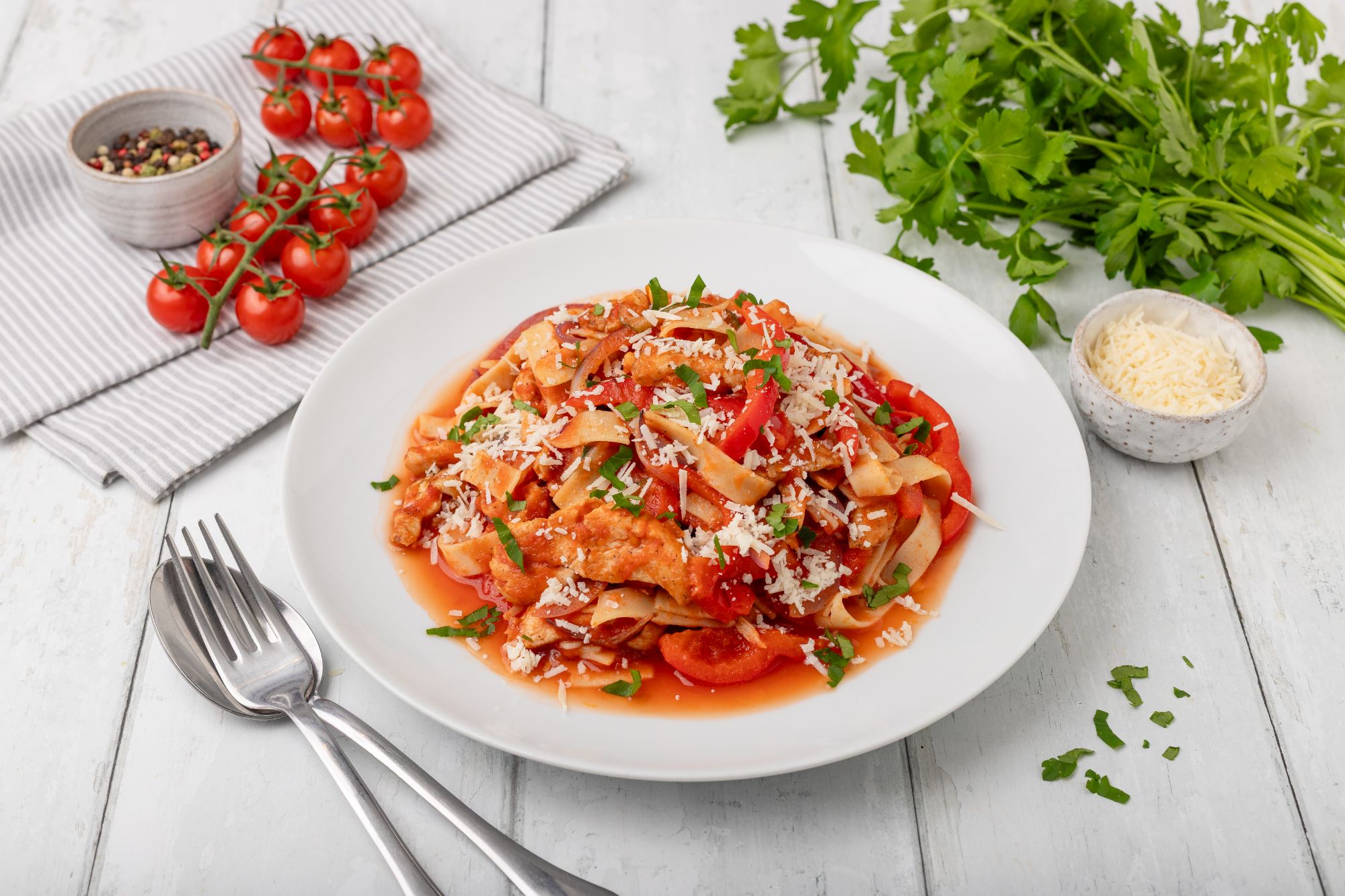 Makaron Antoniego z warzywami 