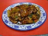 (132)Pržena riba sa bambusom i kineskim gljivama / Fried fish with bamboo and mushrooms