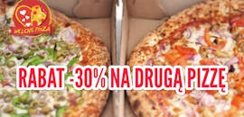 Promocja -30% na drugą pizzę.