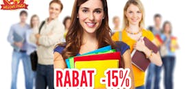 Zniżka 15% dla uczniów i studentów!