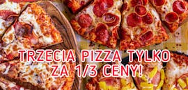 Trzecia pizza za 1/3 ceny...