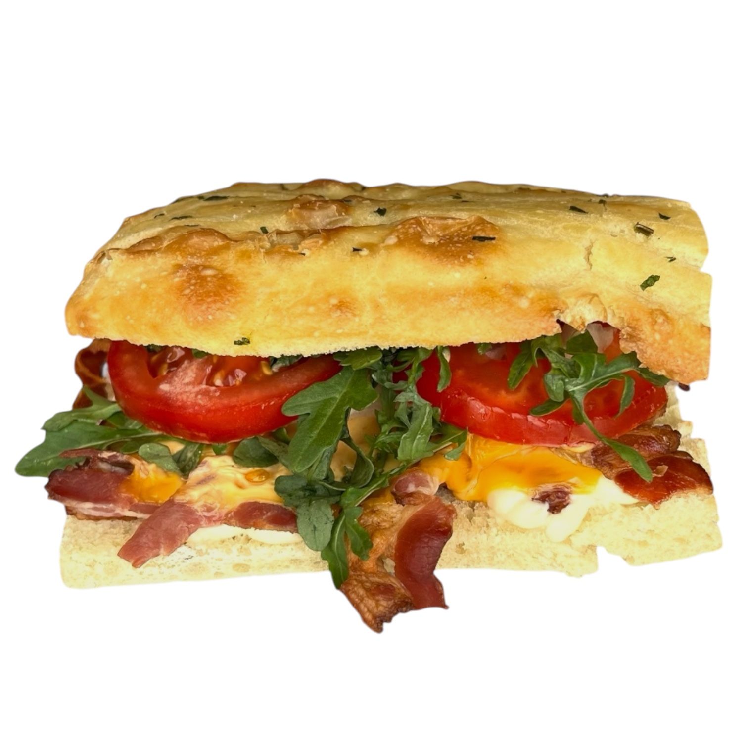 Foccacia z boczkiem i serem cheddar