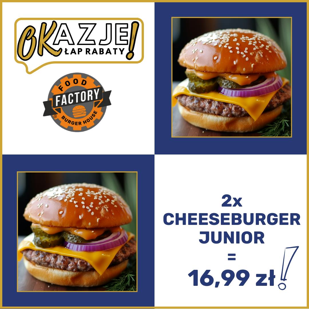 2x Cheeseburger Junior za jedyne 16,99 zł