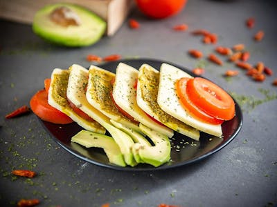 Caprese salad with avocado