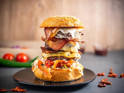 Triple bacon cheeseburger for big people