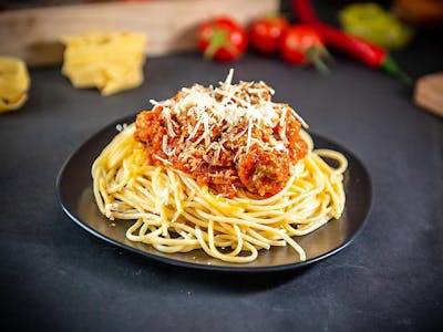 Spaghette and meatballs vegan