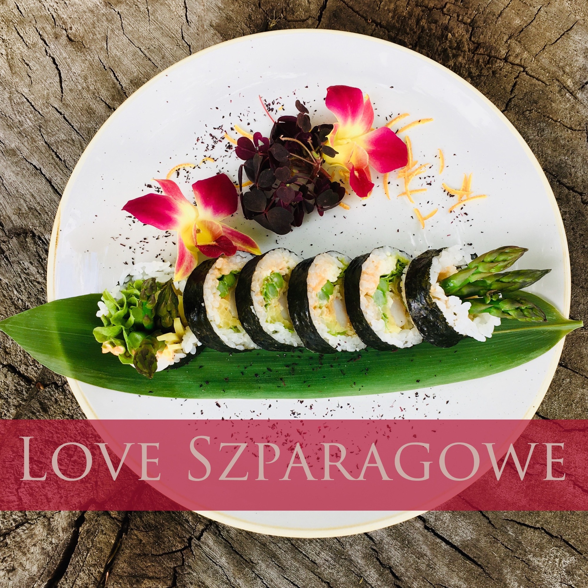 Futomaki ze szparagami i krewetką w tempurze (6szt.)