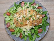 Salad with panko chicken