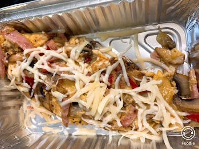 Omleta boiereasca ( cascaval, ciuperci, sunca praga, rosii , ardei ) 150 gr