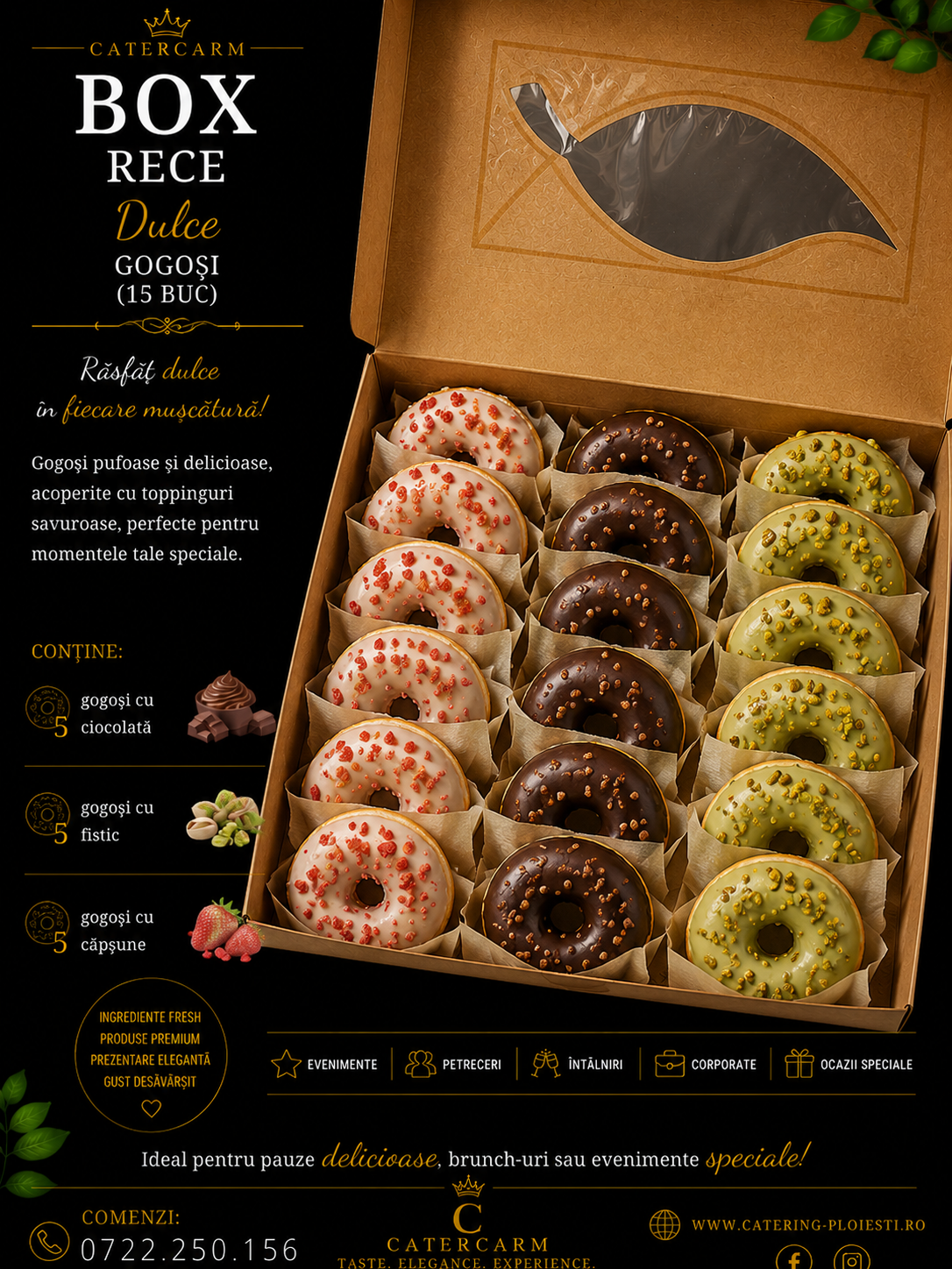 Box rece DULCE - Gogosi ( 15 buc ) 