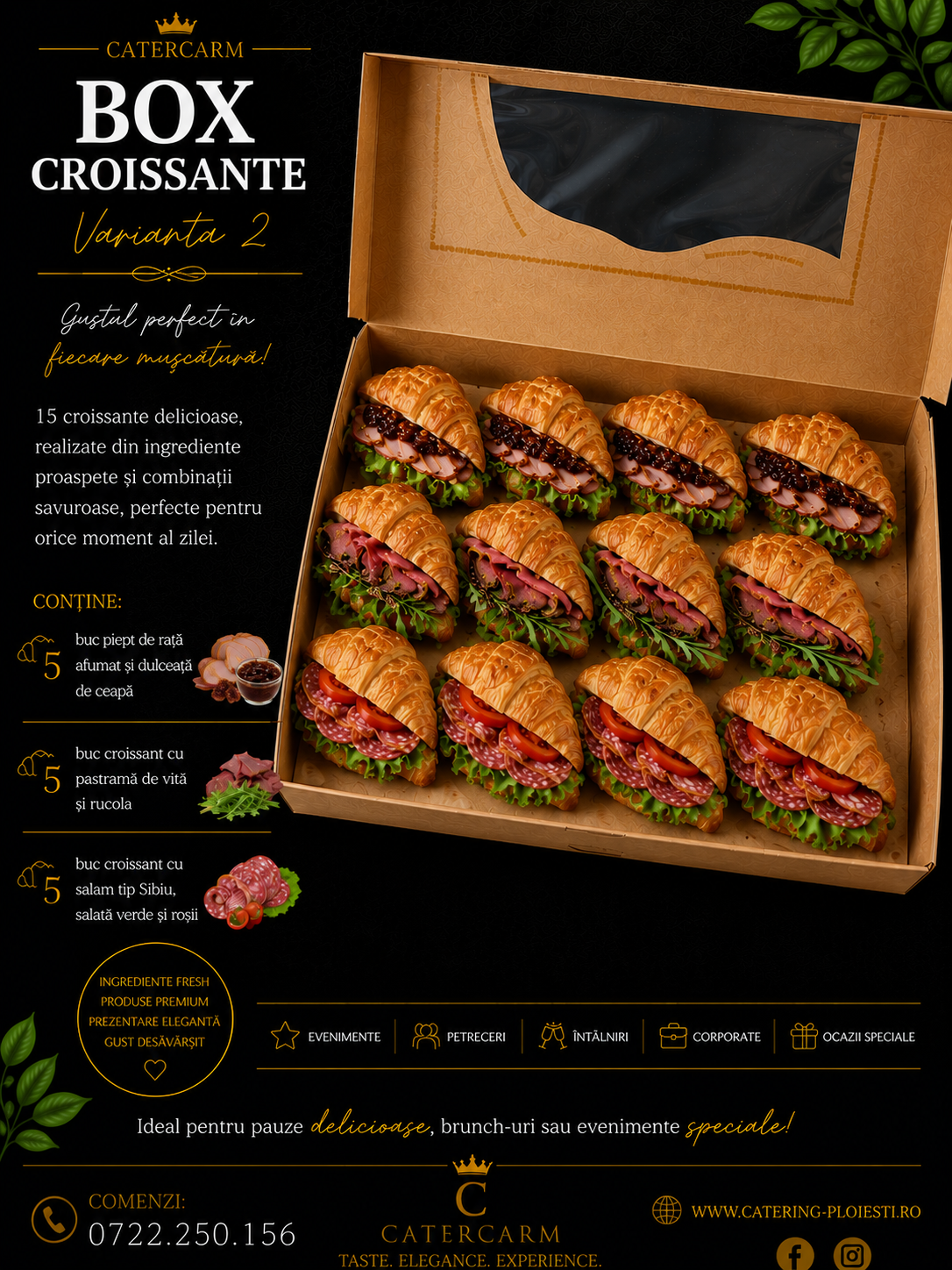 Box rece varianta 2 - Croissante ( 15 buc)