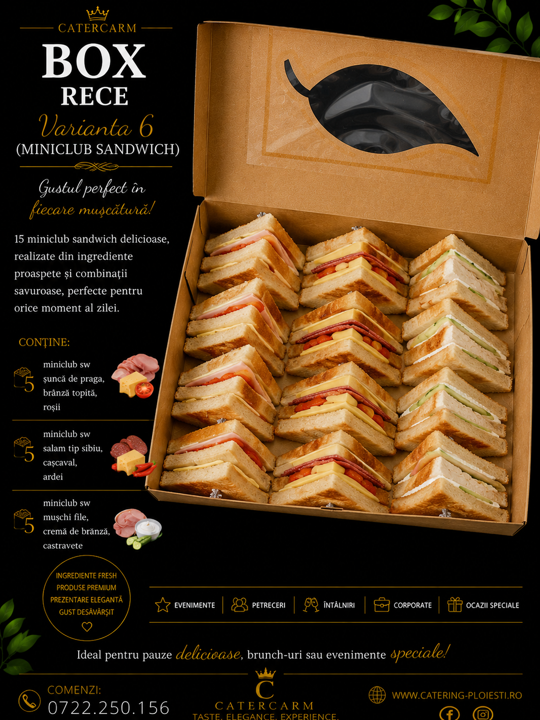 Box rece varianta 6 - Miniclub sandwich ( 15 buc)