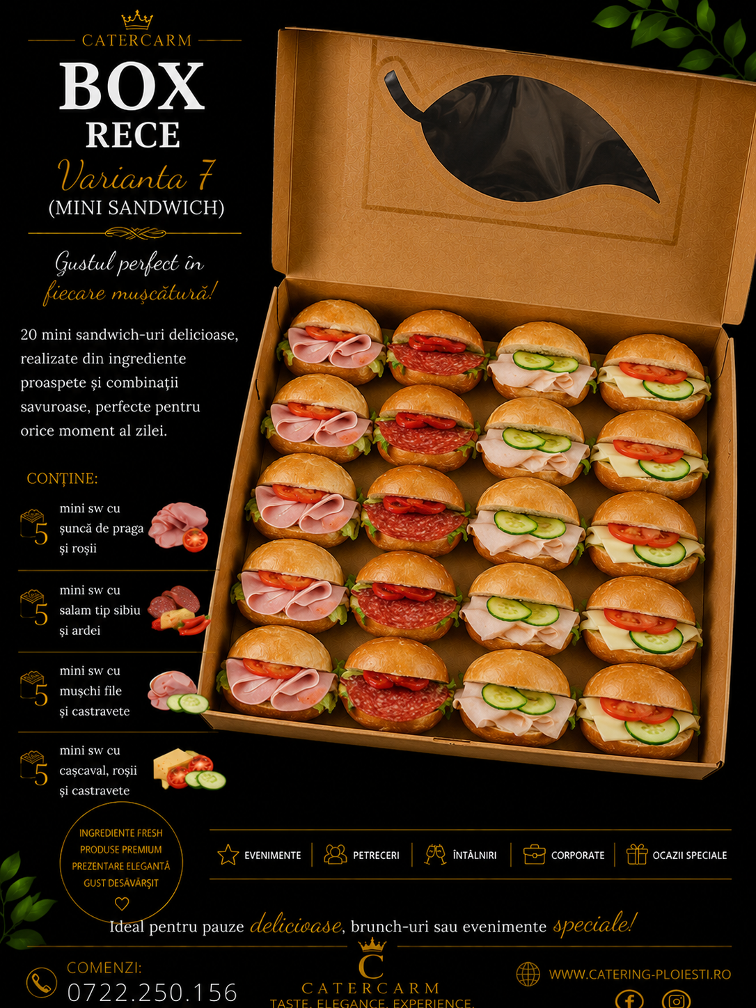 Box rece varianta 7 - mini sandwich ( 20 buc)
