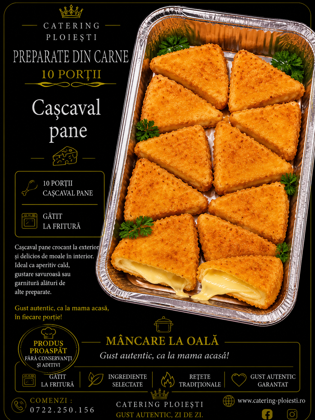 Cascaval pane	( 10 portii)						