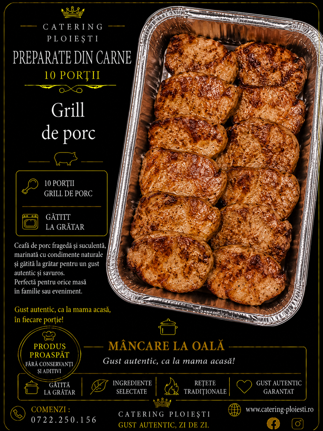 PREPARATE  DIN  CARNE    Grill de porc 	( 10 portii)						