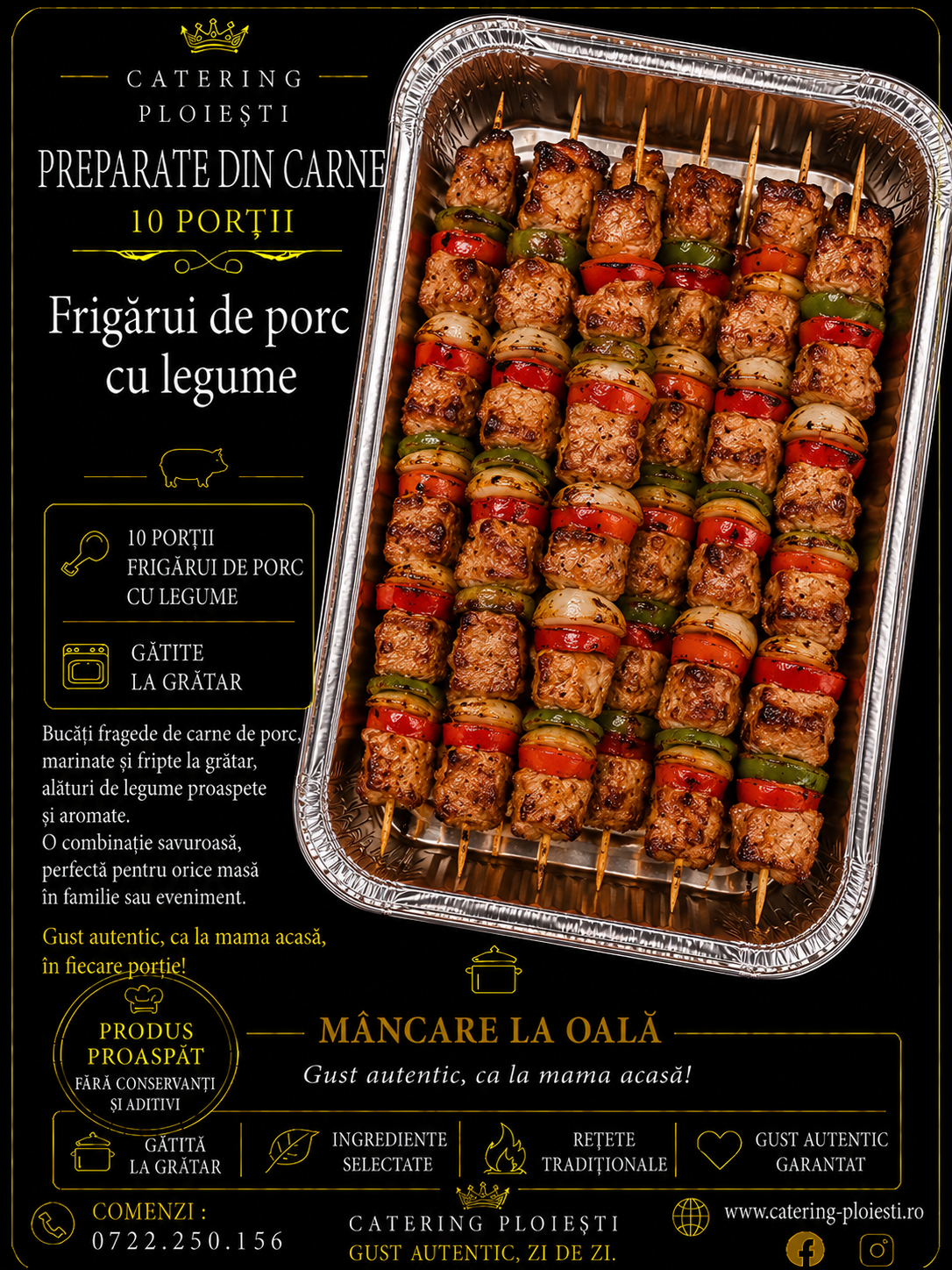 PREPARATE  DIN  CARNE    Frigarui de porc cu legume	( 10 portii)				