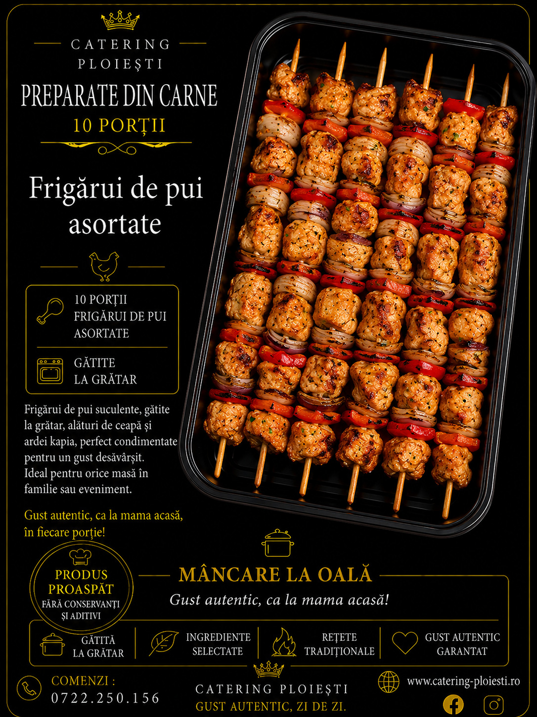 PREPARATE  DIN  CARNE    Frigarui de pui asortate ( 10 portii)					