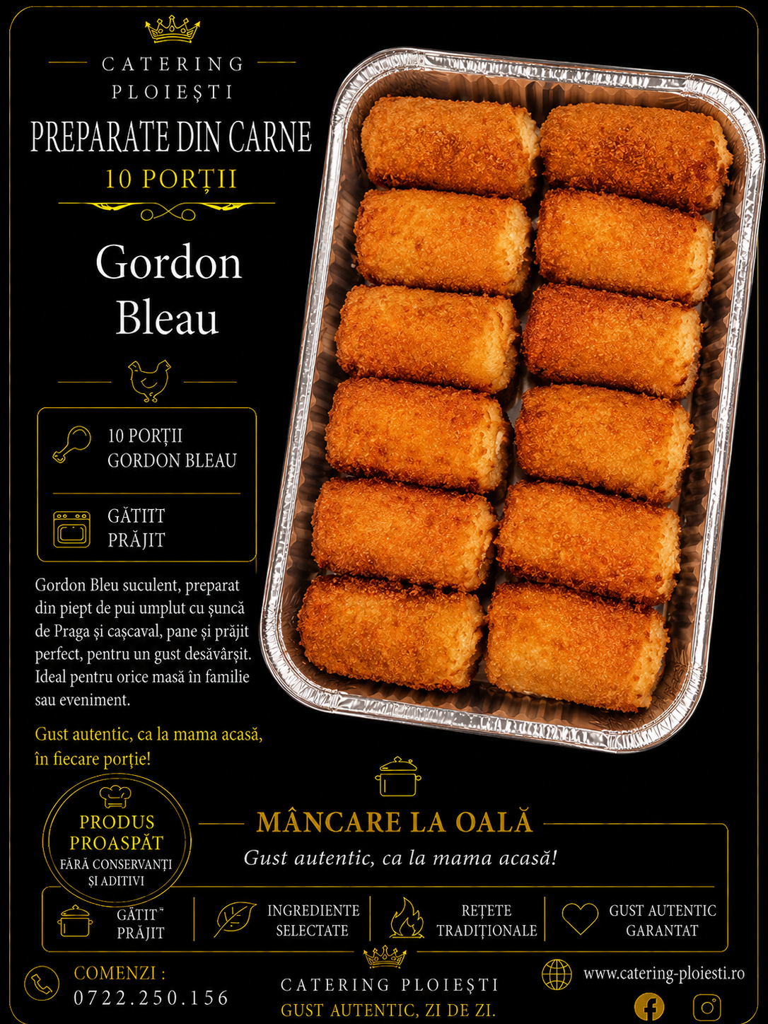 PREPARATE  DIN  CARNE    Gordon bleau 	( 10 portii)						