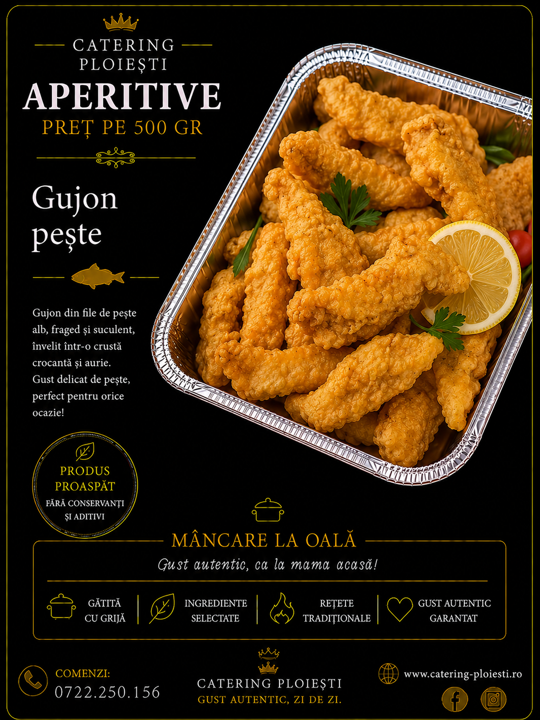 APERITIVE  /pret pe 500 gr   Gujon peste 									