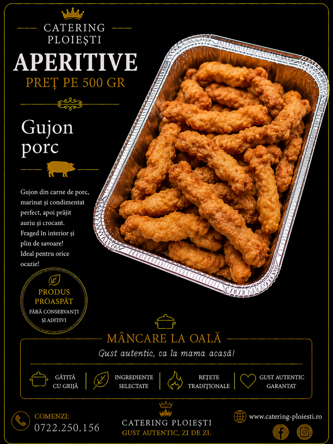 APERITIVE  /pret pe 500 gr   Gujon porc									