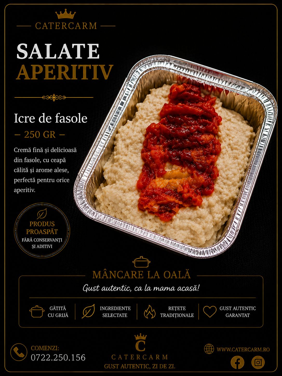 SALATE APERITIV /caserola 250 gr   Icre de fasole							 		   