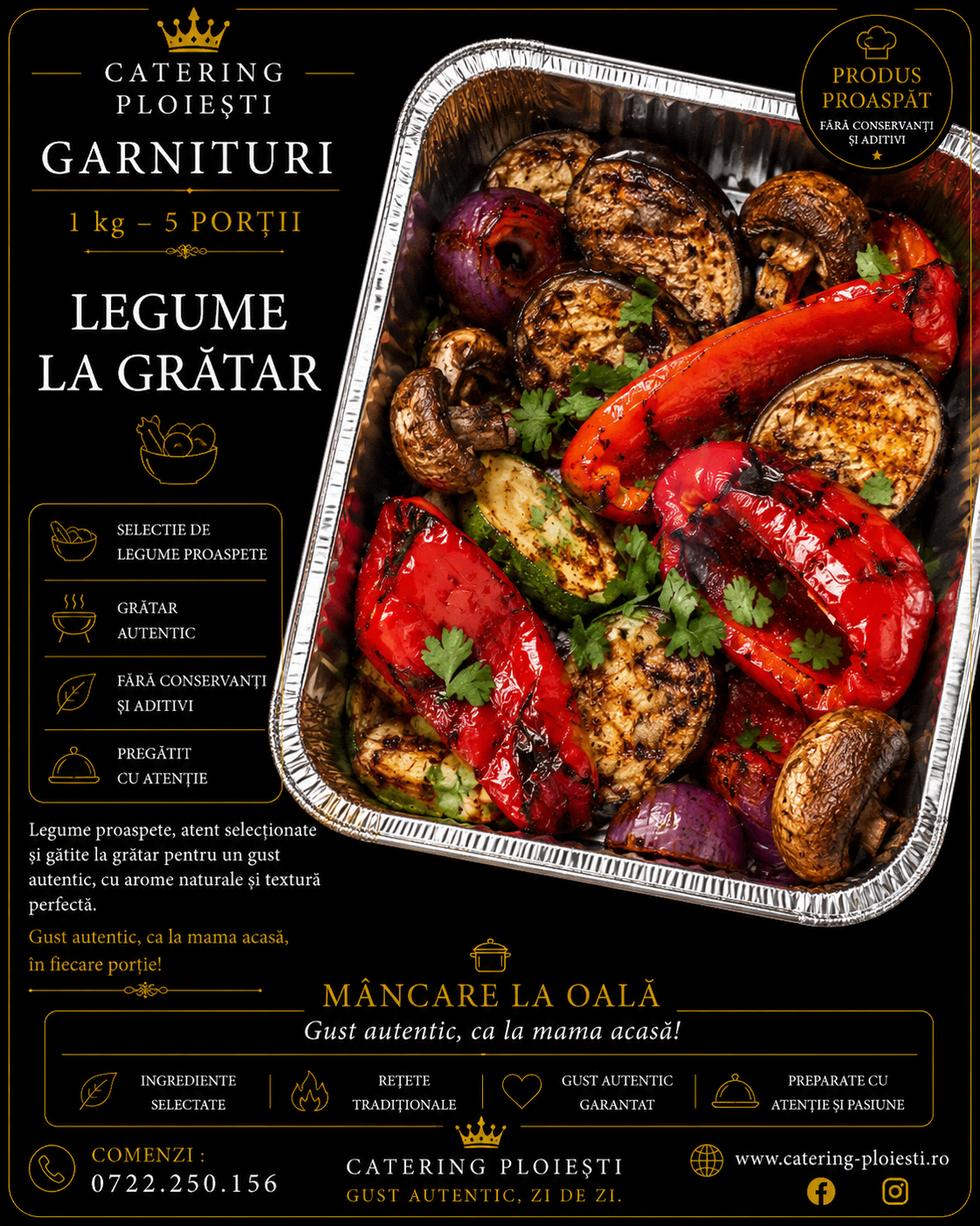 GARNITURI  - 1 kg – 5 portii Legume la gratar 								