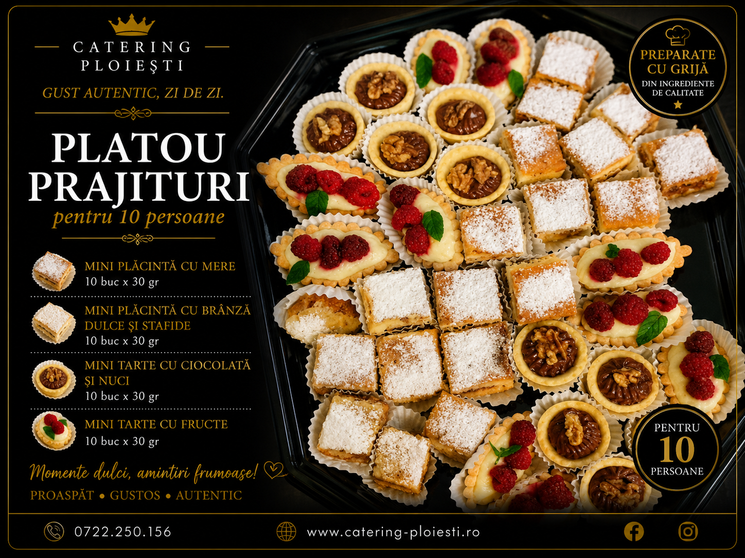 platou prajituri 10 persoane 