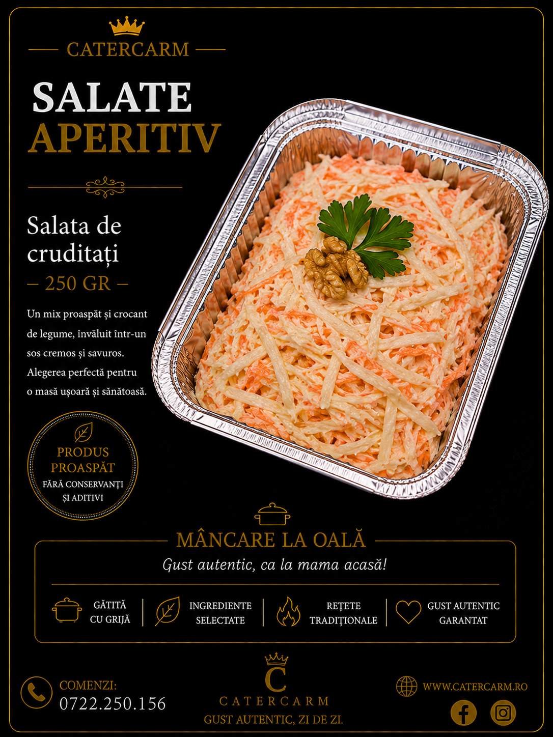 SALATE APERITIV /caserola 250 gr   Salata de cruditati  	