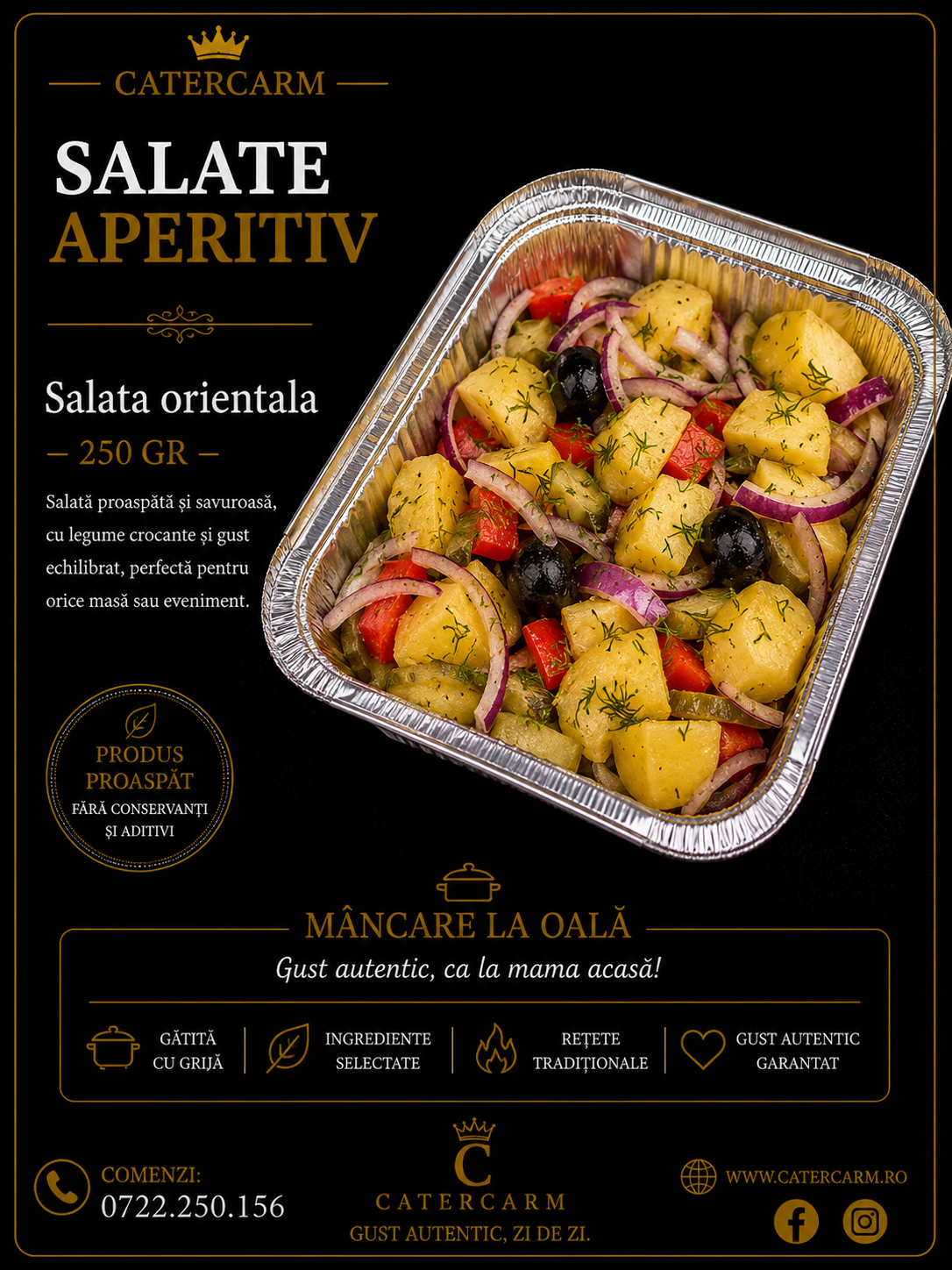 SALATE APERITIV /caserola 250 gr  Salata orientala 								
