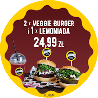 2 x Veggie Burger 1 x Lemoniada za 24,99 zł