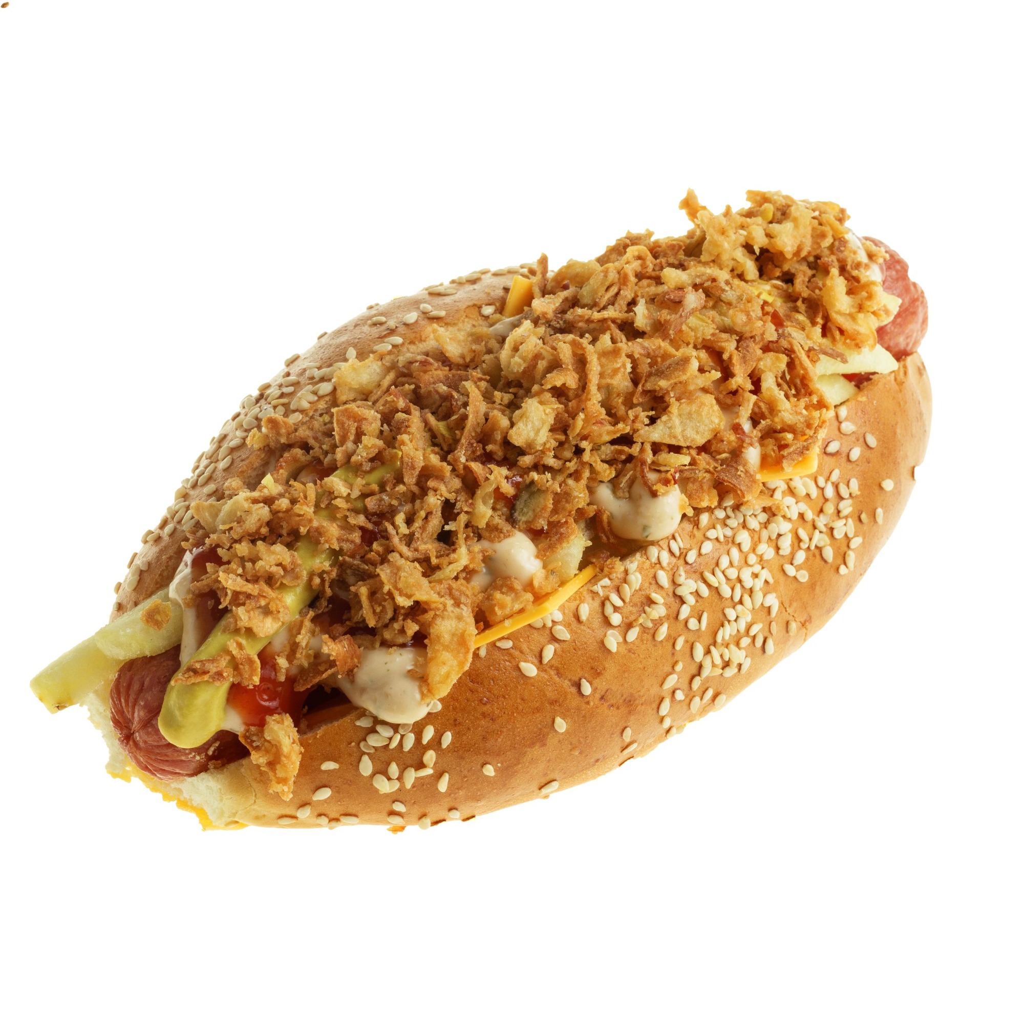 HotDog cu ceapă crocantă