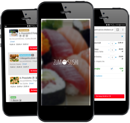 Jedzenie na telefon przez aplikację