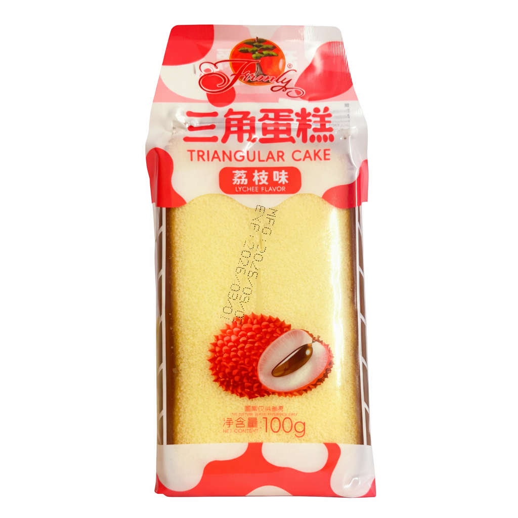 trójkątne ciastko gąbka o smaku liczi 100g