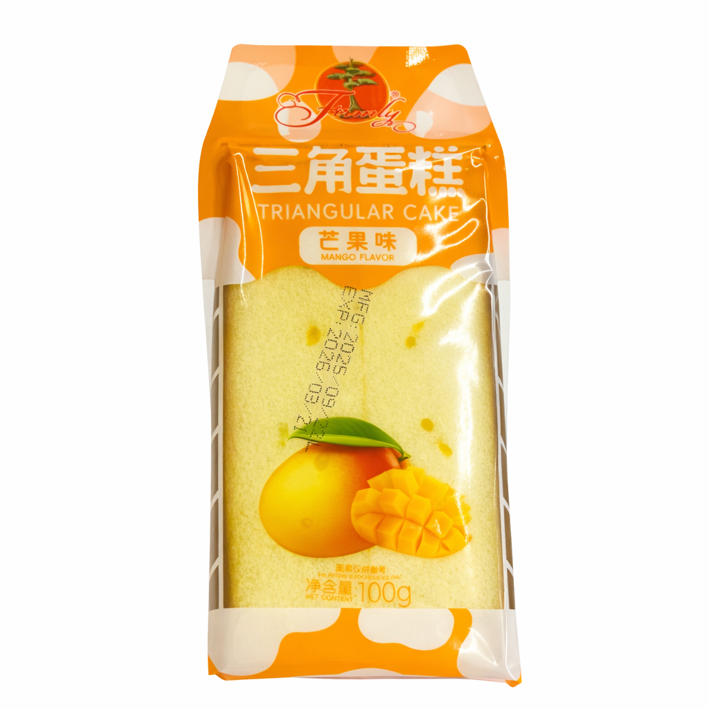 trójkątne ciastko gąbka o smaku mango 100g